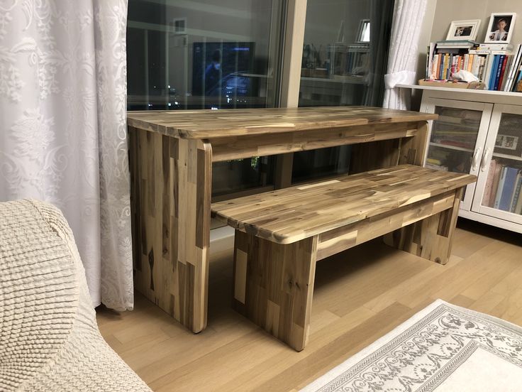 میز و صندلی با تخته فینگر جوینت